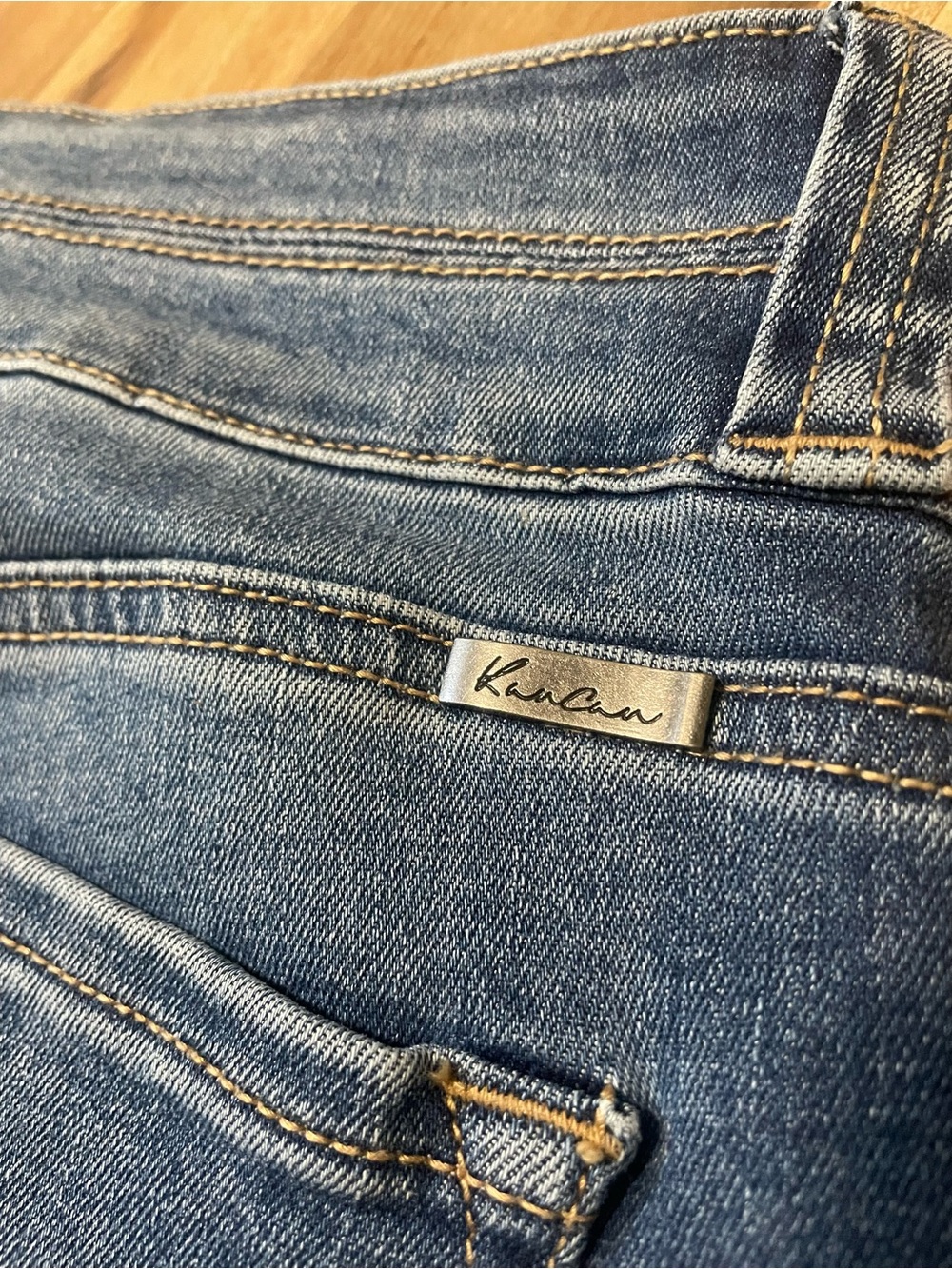 NWT KanCan High Waisted 2-Button Slim Flare Leg Denim Jeans Sz 11/29 - Picture 4 of 7